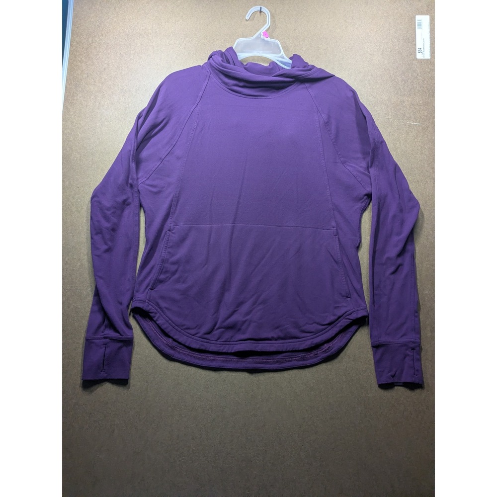 Lululemon Purple Cowl Neck Pullover Hoodie Thumbholes Size 6